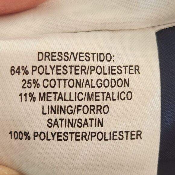 Bonnie Jean Girls Dress 3T Navy Pink Brocade Holiday Christmas Outfit - Picture 12 of 14